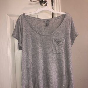 H&M Basic Flowy Grey Pocket Tee